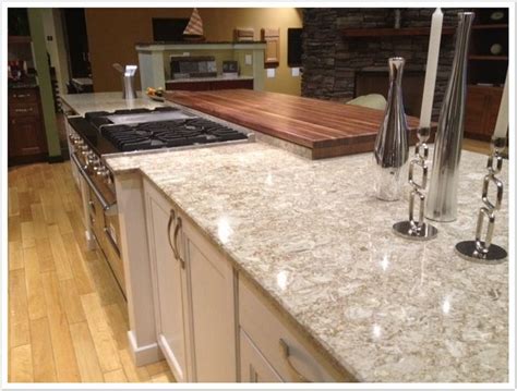 brown beige quartz countertops.